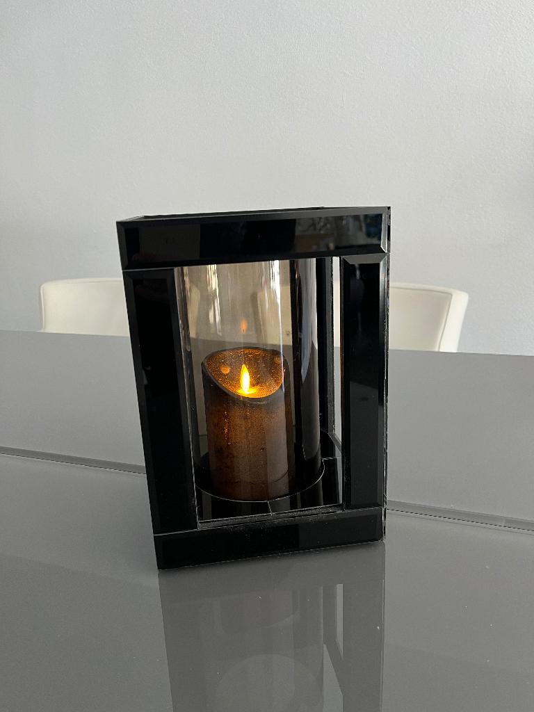 Kandelaar incl. LED kaars, Ophalen, Overige materialen, Zwart, Nieuw