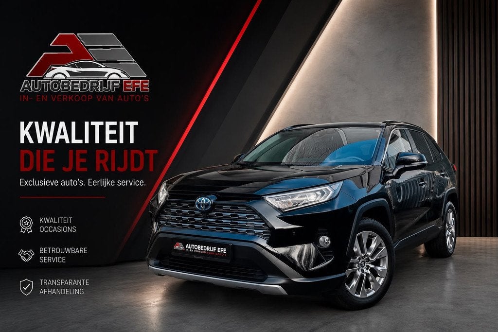 Toyota RAV4 2.5 Hybrid Black Edition, Gebruikt, Euro 6, 4 cilinders, Zwart