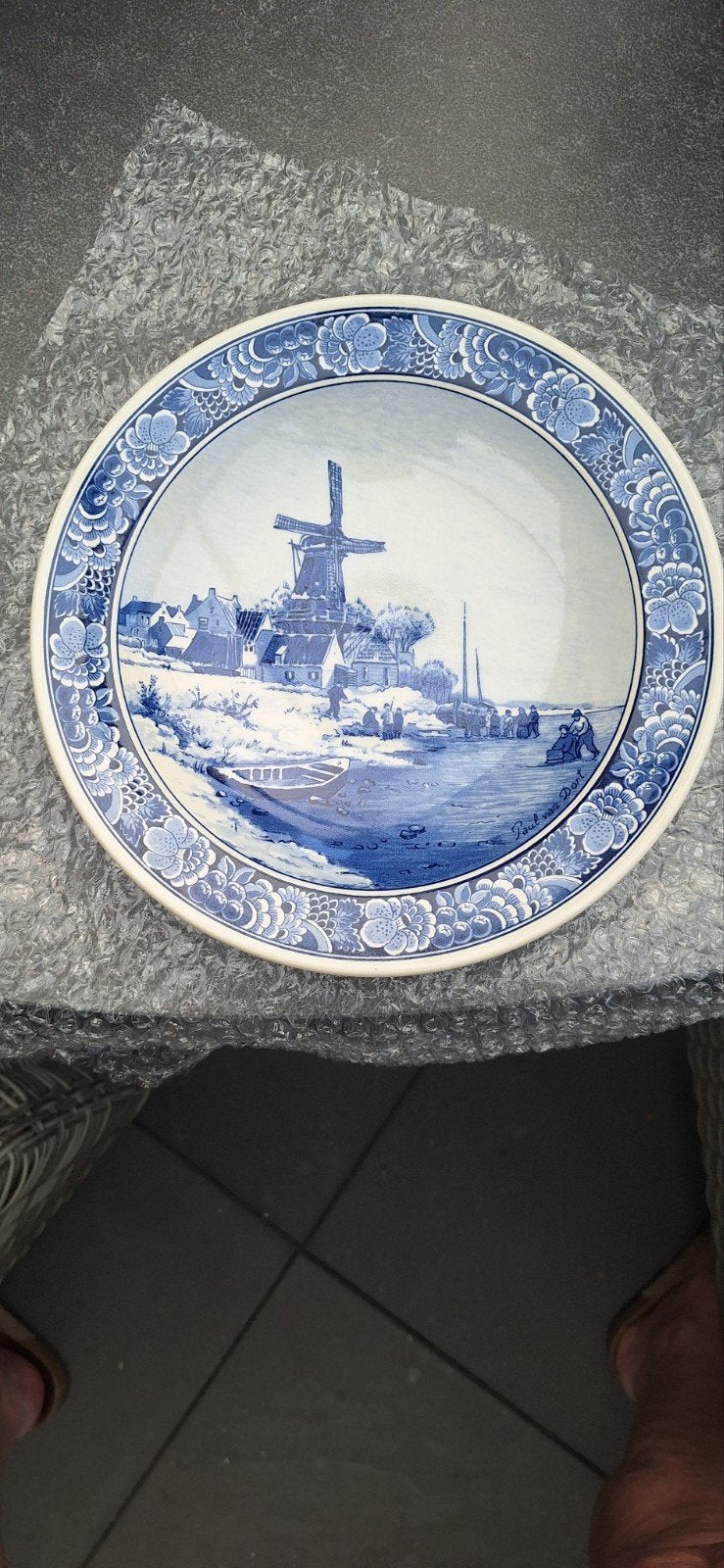 Royal Goedewaagen 'Bevroren Rivier' Wandbord - Paul van Dort, Ophalen of Verzenden