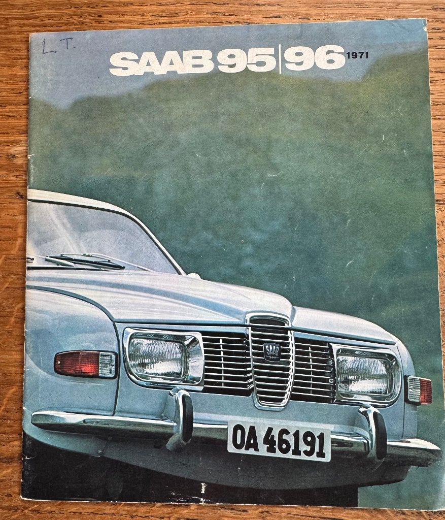 Unieke brochure Saab 95 | 96 1971 NL, Boeken, Auto's | Folders en Tijdschriften, Ophalen of Verzenden, Gelezen, Overige merken