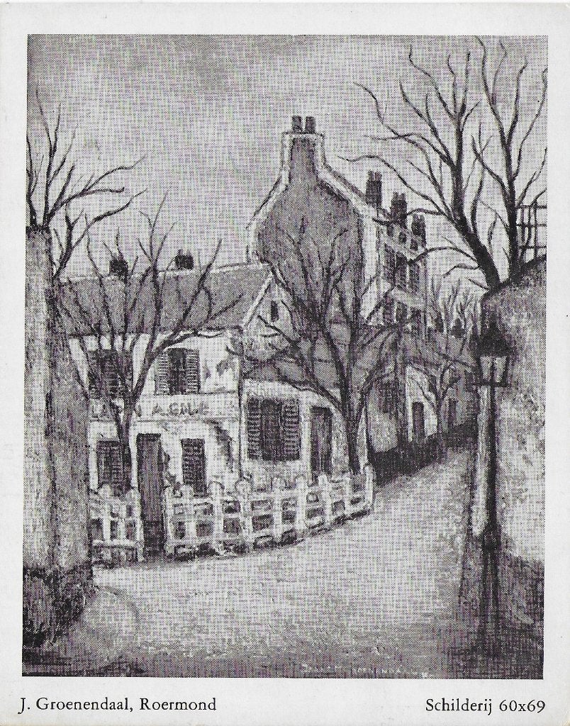 Y4 kaart schilderij v/d maand j groenendaal roermond, Ophalen of Verzenden, 1980 tot heden, Ongelopen, Sterren en Beroemdheden