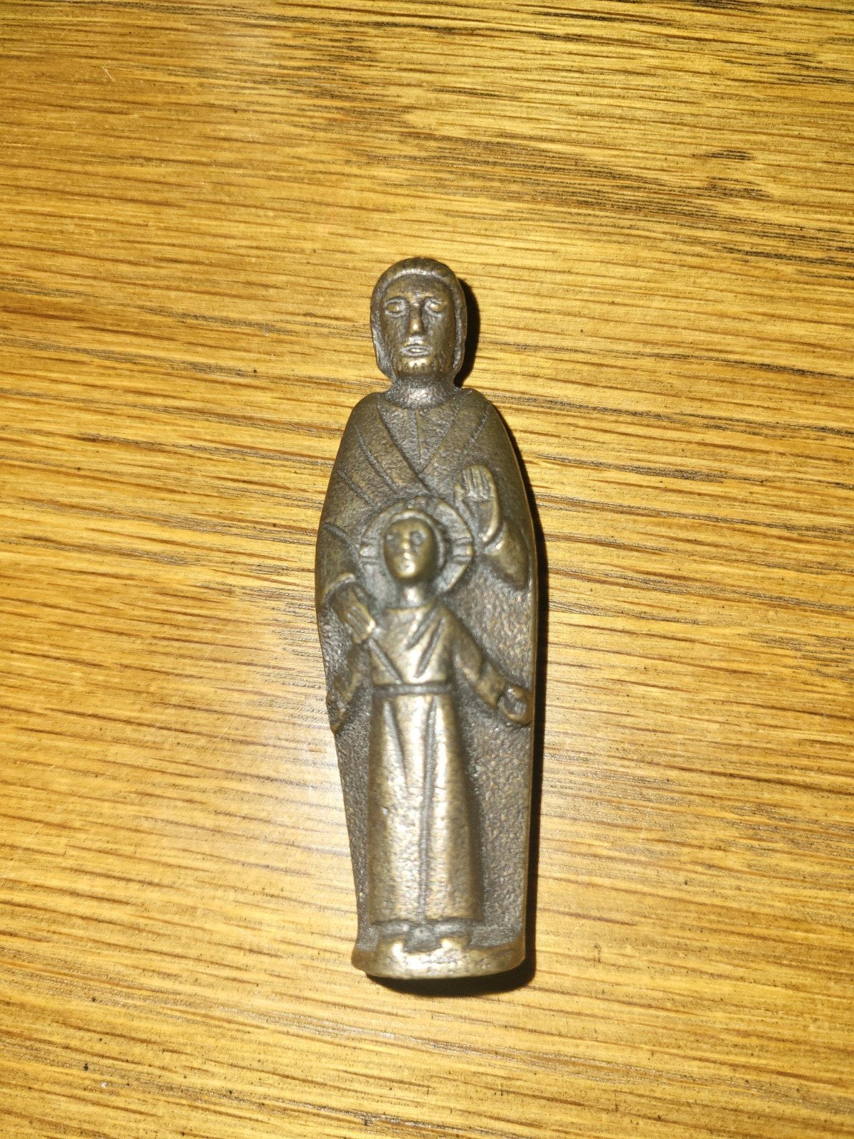 Bronzen beeldje -Jozef  - Maria Laach, Antiek en Kunst, Ophalen of Verzenden