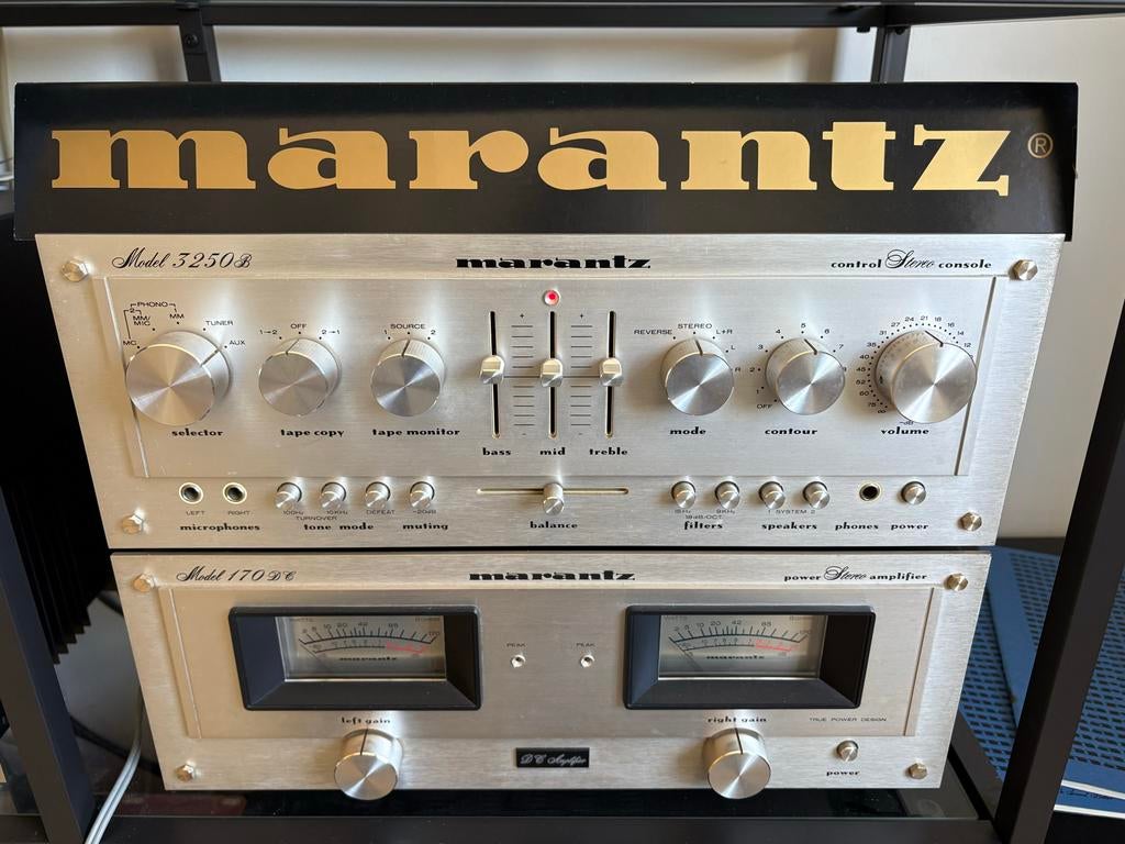 Vintage Marantz 170 DC & 3250 B audio set, Audio, Tv en Foto, Versterkers en Receivers, Gebruikt, 60 tot 120 watt, Stereo, Ophalen