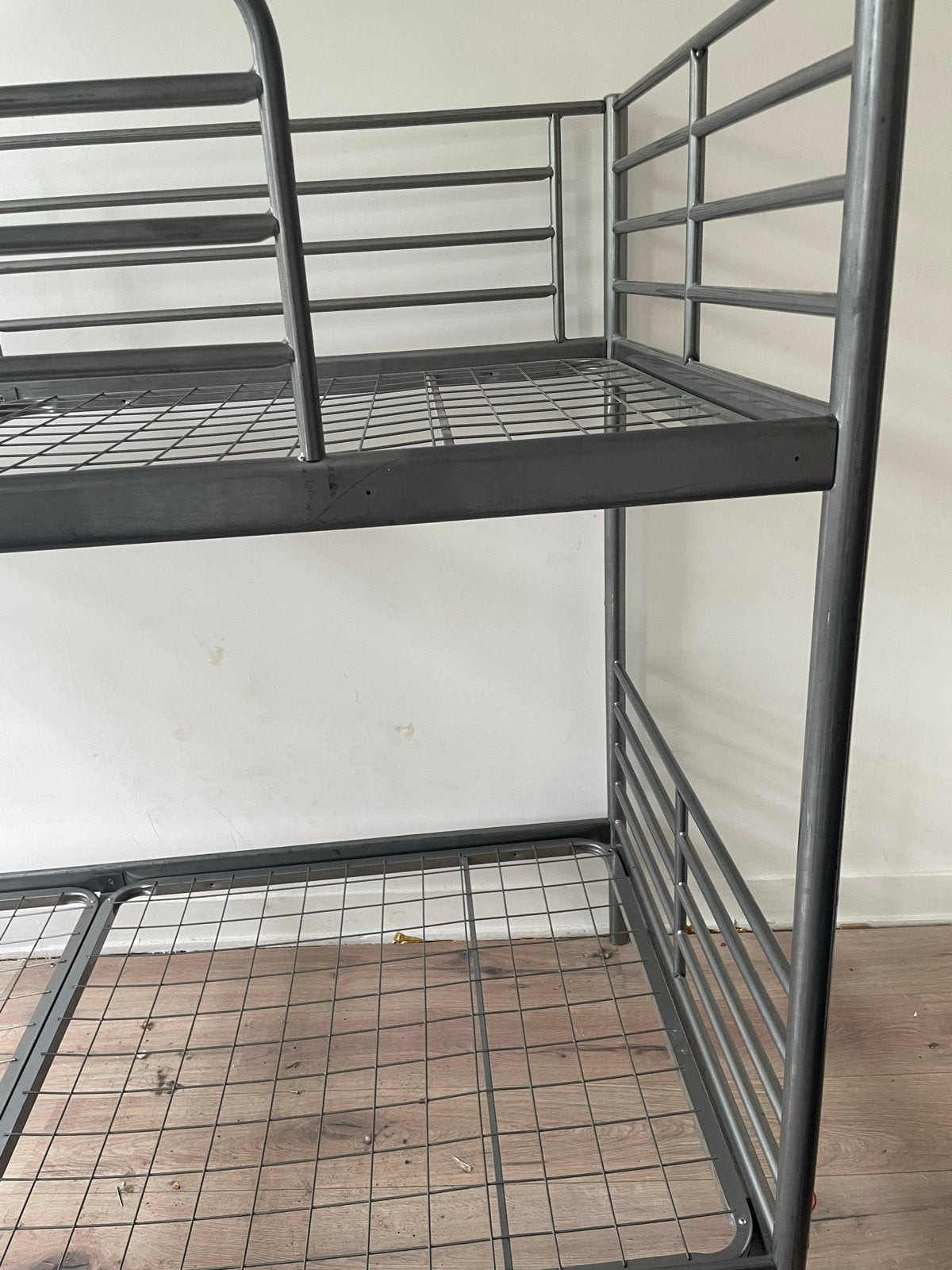 Stevig metalen stapelbed met trapje - 170x180cm, Ophalen, Gebruikt, 160 tot 180 cm, Tweepersoons