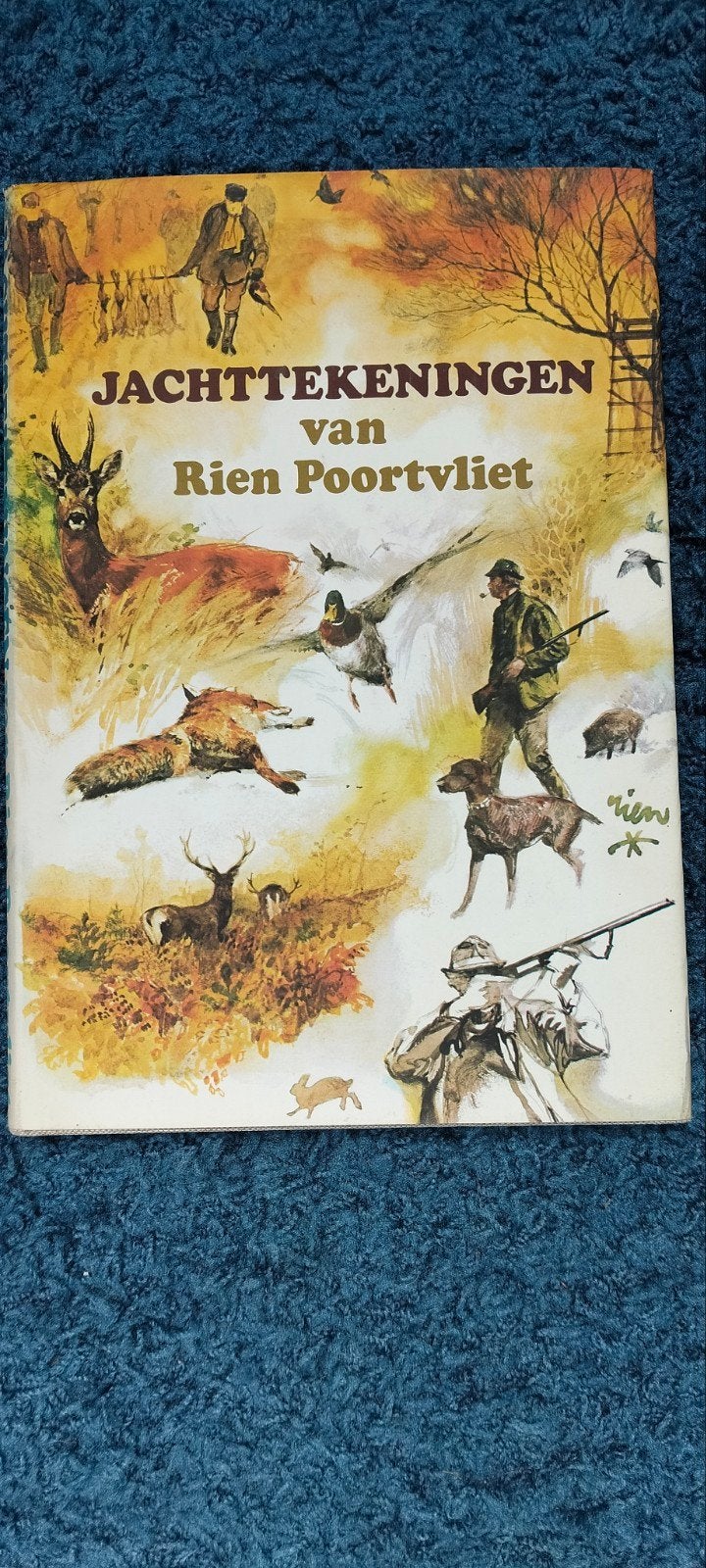 Rien Poortvliet/ Jachttekeningen, Ophalen of Verzenden, Zo goed als nieuw, Honden