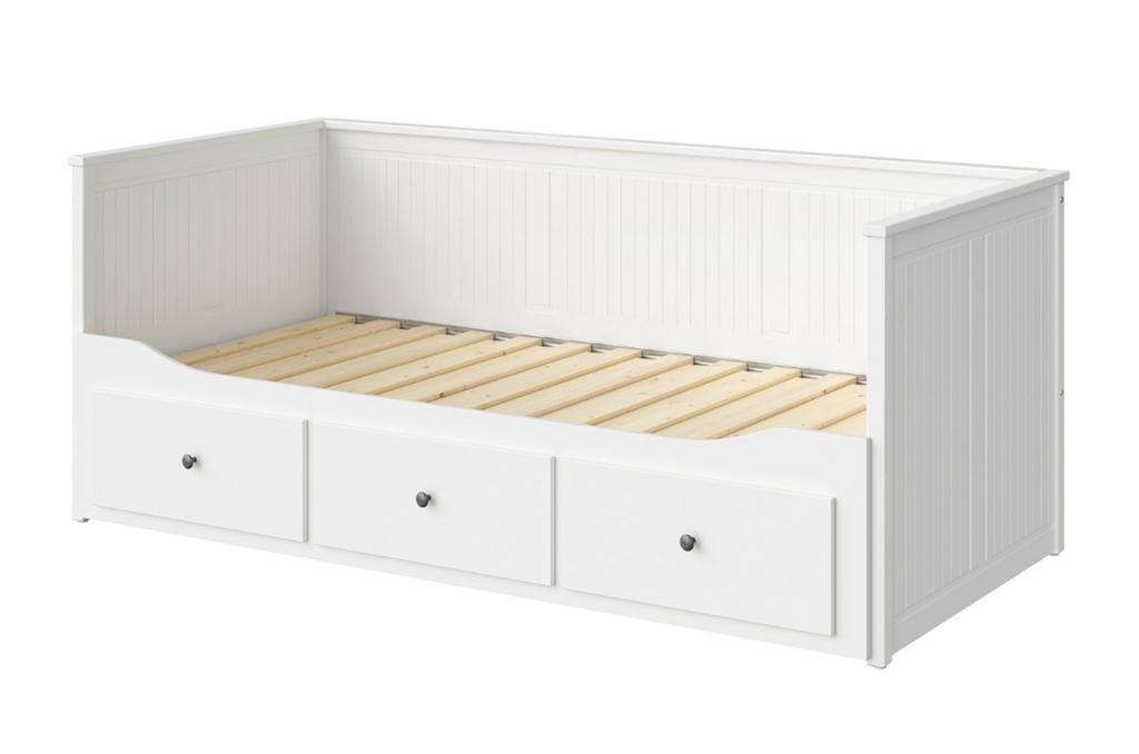 Ikea Hemnes Bedbank - Wit, uitschuifbaar met lades, Huis en Inrichting, Slaapkamer | Bedden, Ophalen, Wit, Tweepersoons, 80 cm