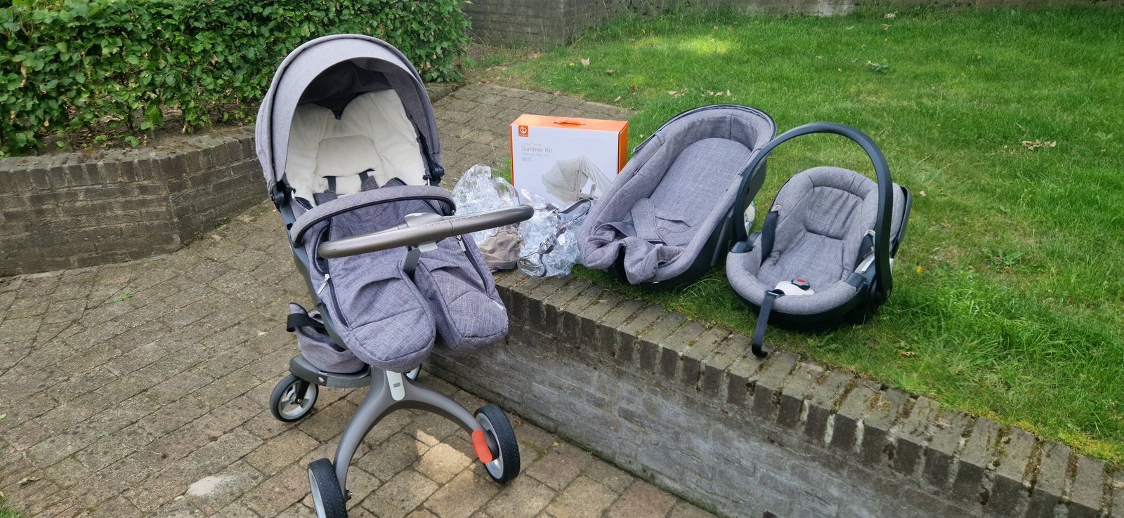 Complete Stokke Xplory kinderwagen, zeer goede staat., Ophalen, Zo goed als nieuw, Overige merken, Verstelbare duwstang