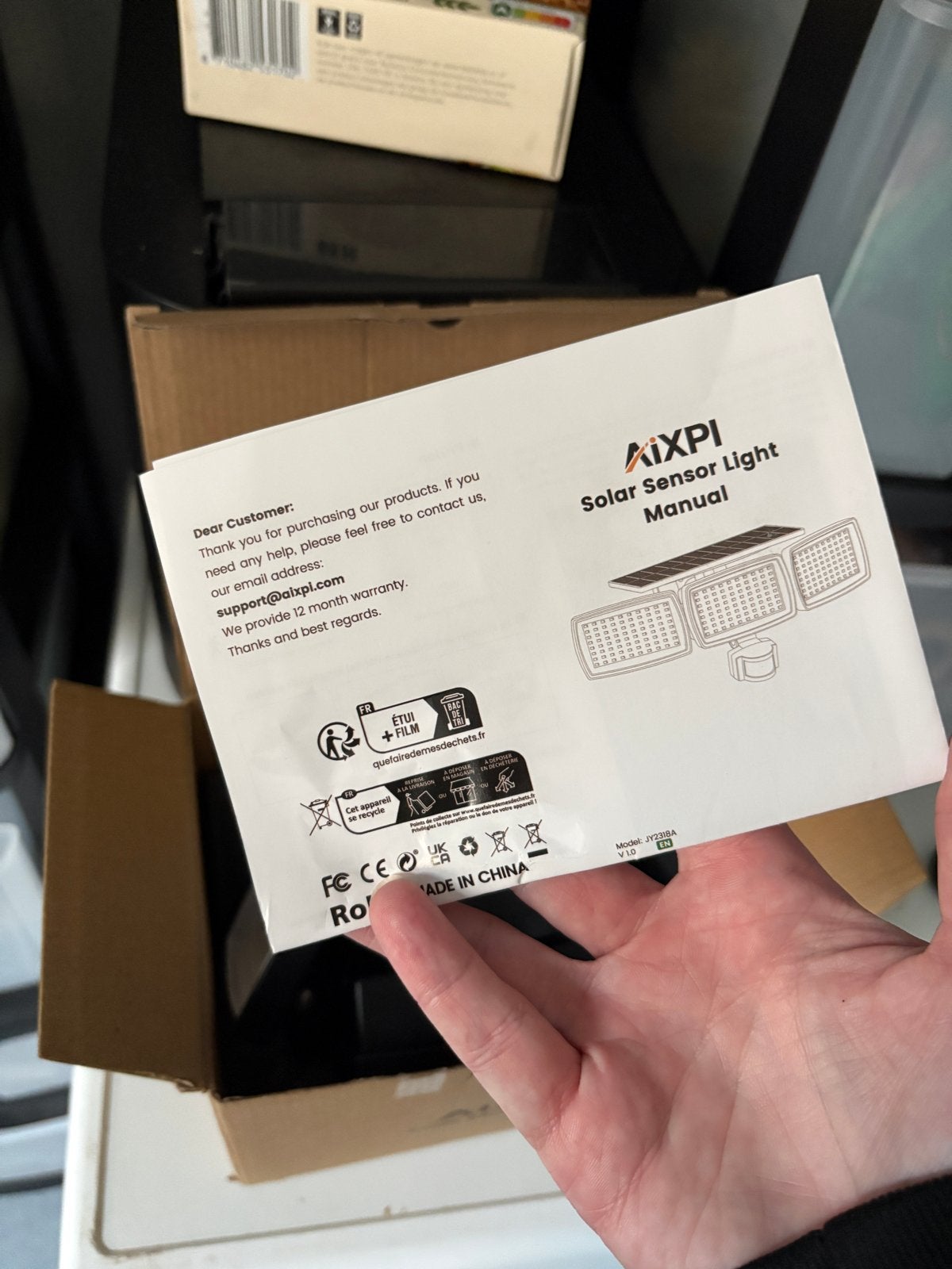 AIXPI Solar Sensor Licht - Bewegingssensor & LED, Tuin en Terras, Zonne-energie, Minder dan 50 watt, Overige typen, Nieuw