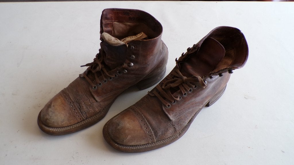 Britse wo2 manschappen / ATS serviceschoenen, Verzamelen, Verzenden, Landmacht, Engeland, Kleding of Schoenen