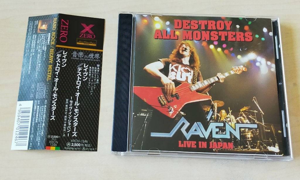 Raven - Destroy All Monsters CD Live In Japan 1995 OBI, Ophalen of Verzenden, Zo goed als nieuw