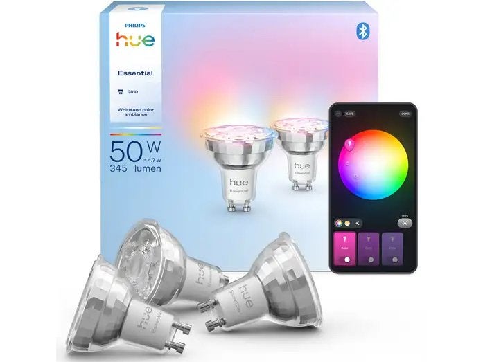 Philips Hue GU10 LED Spotlampen - Wit & Gekleurd Licht (3-pa, GU10, Meerkleurig, Nieuw, Ophalen of Verzenden