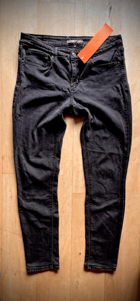 Levi’s 711 Skinny jeans zwart / grijs W30 L30, Ophalen of Verzenden, Zo goed als nieuw, Zwart, W30 - W32 (confectie 38/40)