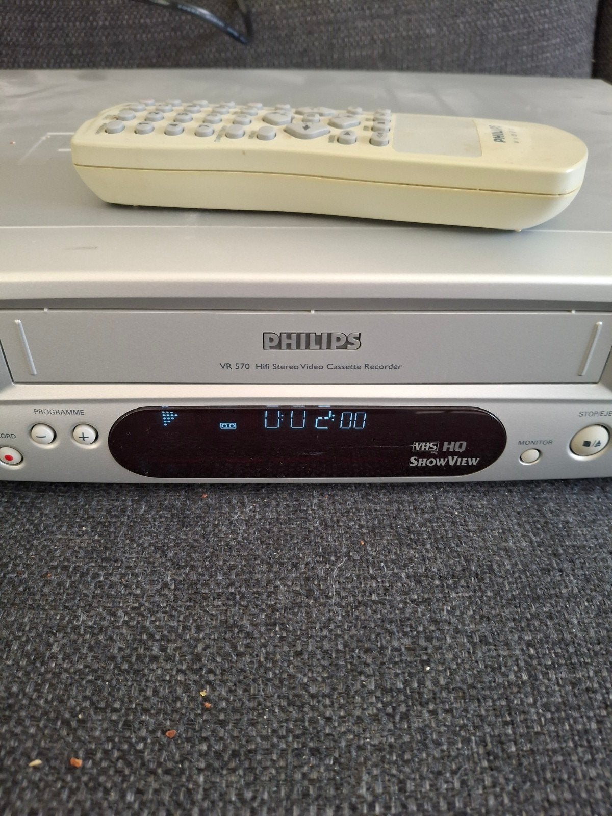 Philips VR 570 HiFi Stereo Video Cassette Recorder, Ophalen of Verzenden, Gebruikt, VHS-speler of -recorder