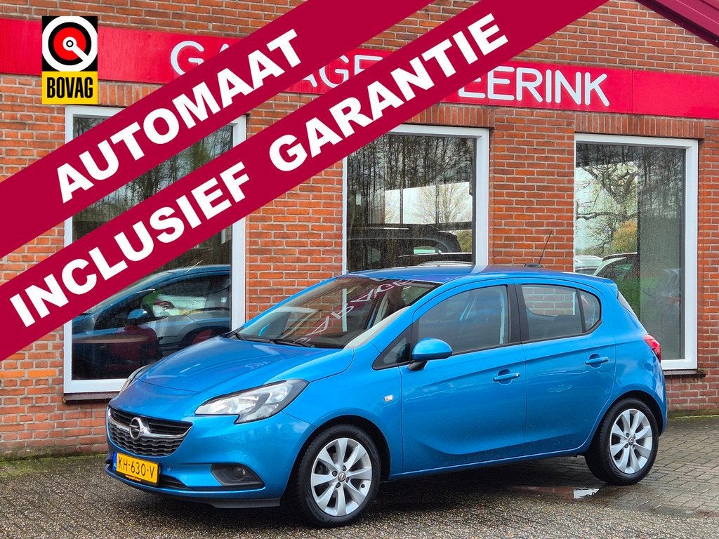 Opel Corsa 1.4 Edition 90PK 5drs AUTOMAAT airco, cruise, car, Auto's, Opel, Gebruikt, Euro 6, 4 cilinders, Blauw