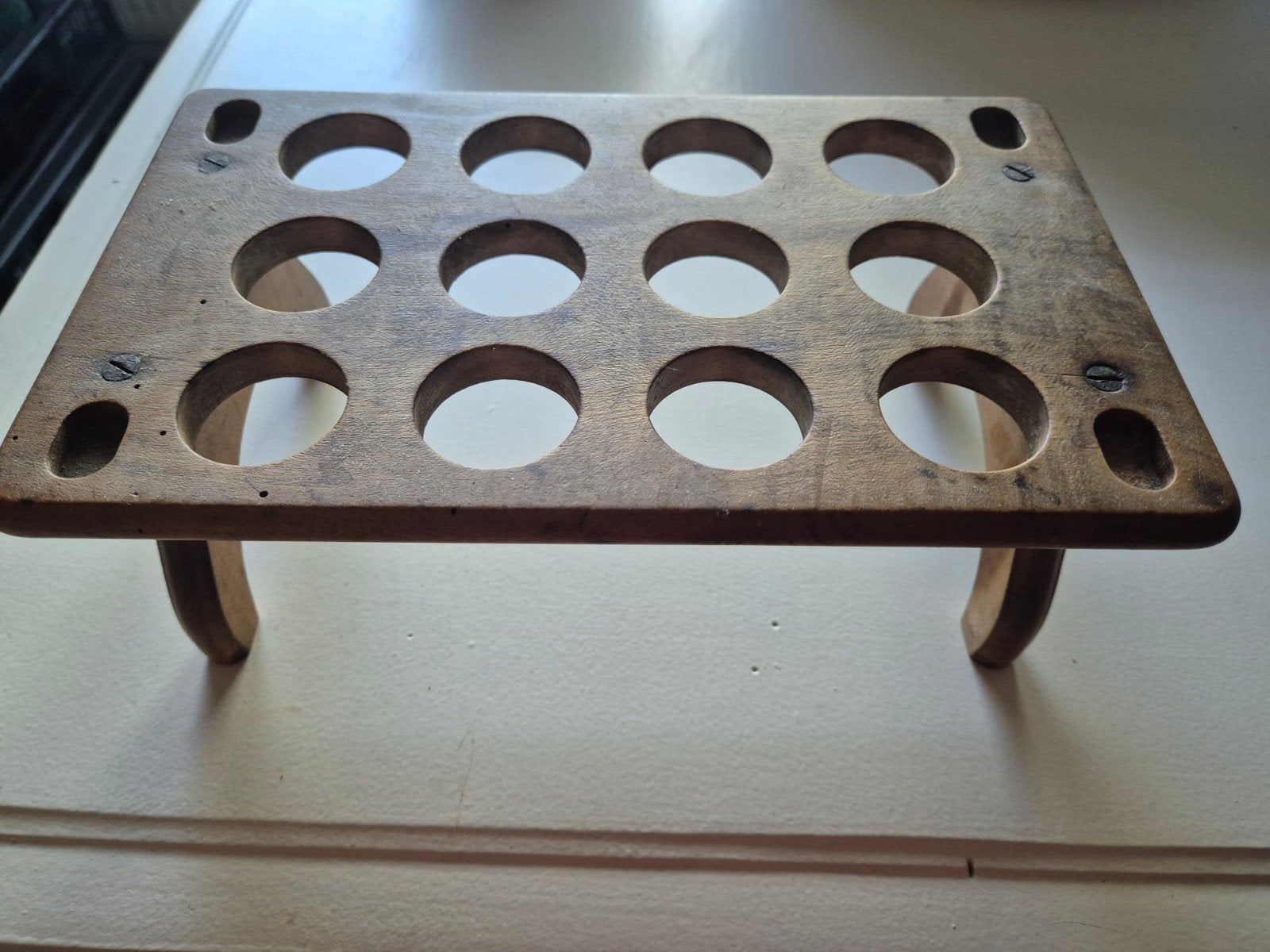 Vintage houten eierrekje / eierhouder, Ophalen