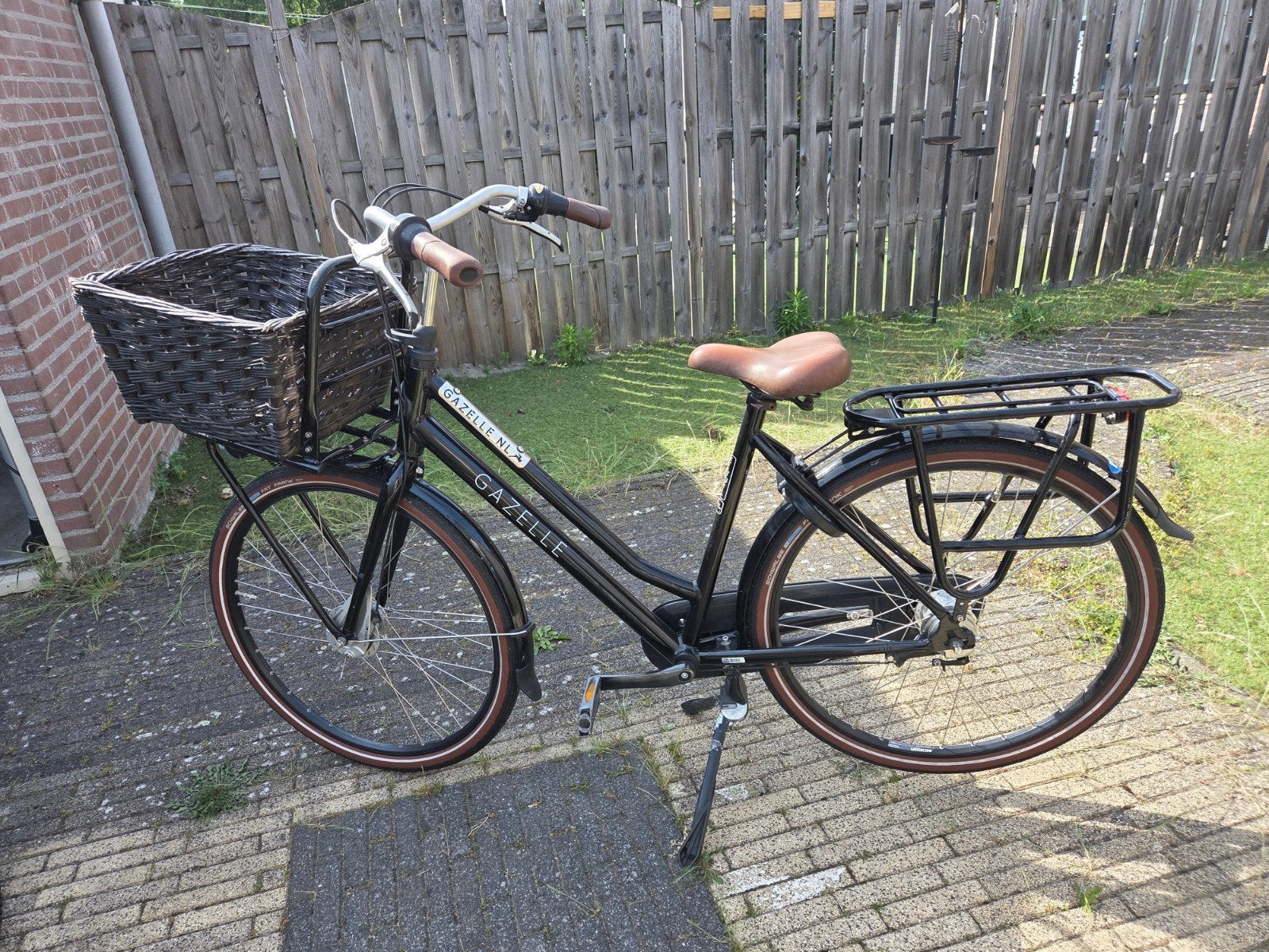 Gazelle fiets met stuurslot en mand, Ophalen, Terugtraprem, Gebruikt, 50 tot 53 cm