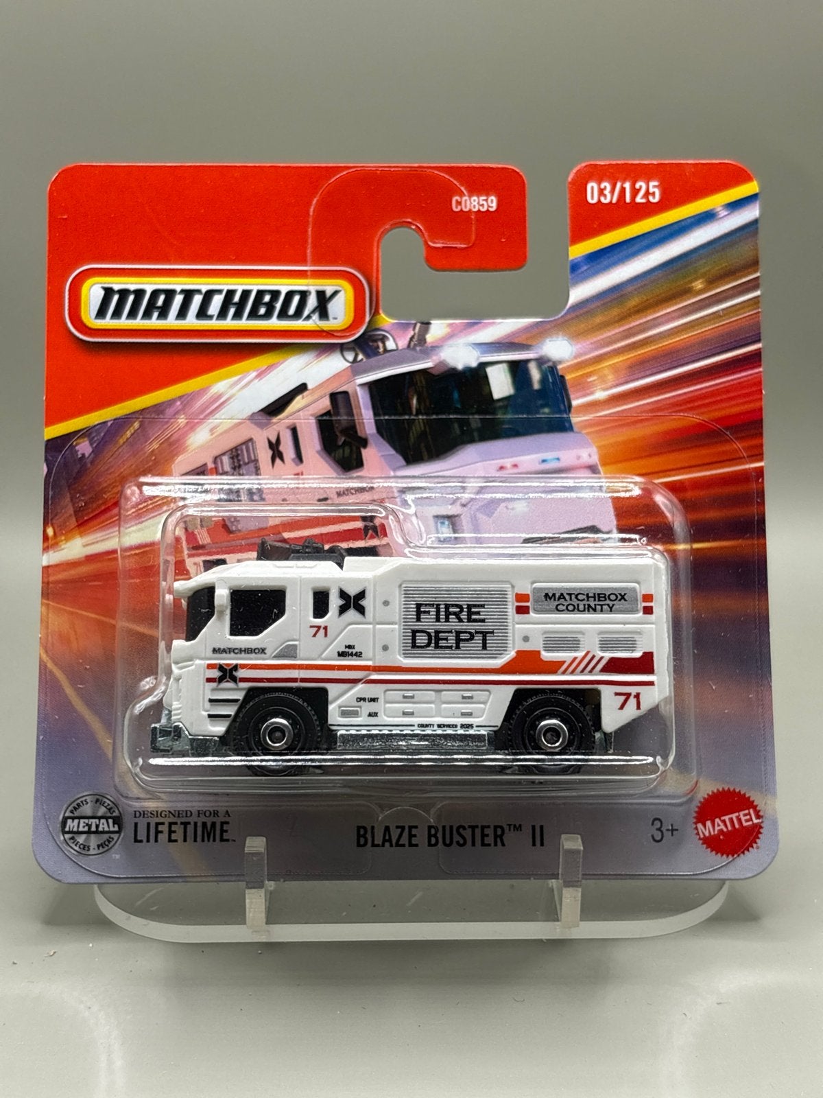 Matchbox Blaze Buster II Brandweerwagen - Nieuw in verpakkin, Nieuw, Ophalen of Verzenden, Mattel, Bus of Vrachtwagen