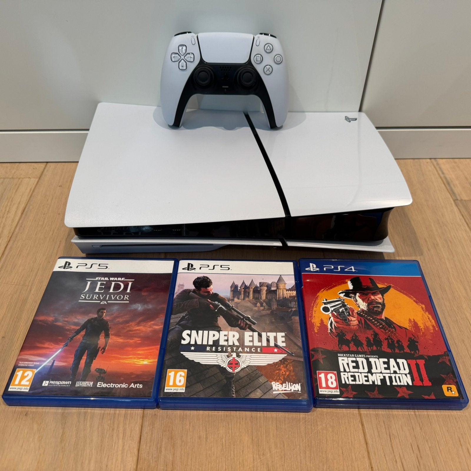 Ps5 slim disc editie met 3 games, Spelcomputers en Games, Ophalen, Zo goed als nieuw, Playstation 5