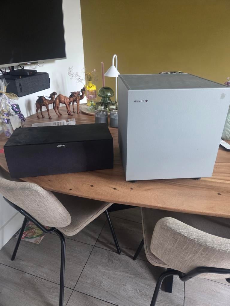 Jamo Center Speaker s60 cen en Jamo subwoofer A 3sub.1, Audio, Tv en Foto, Ophalen of Verzenden, Zo goed als nieuw, 120 watt of meer
