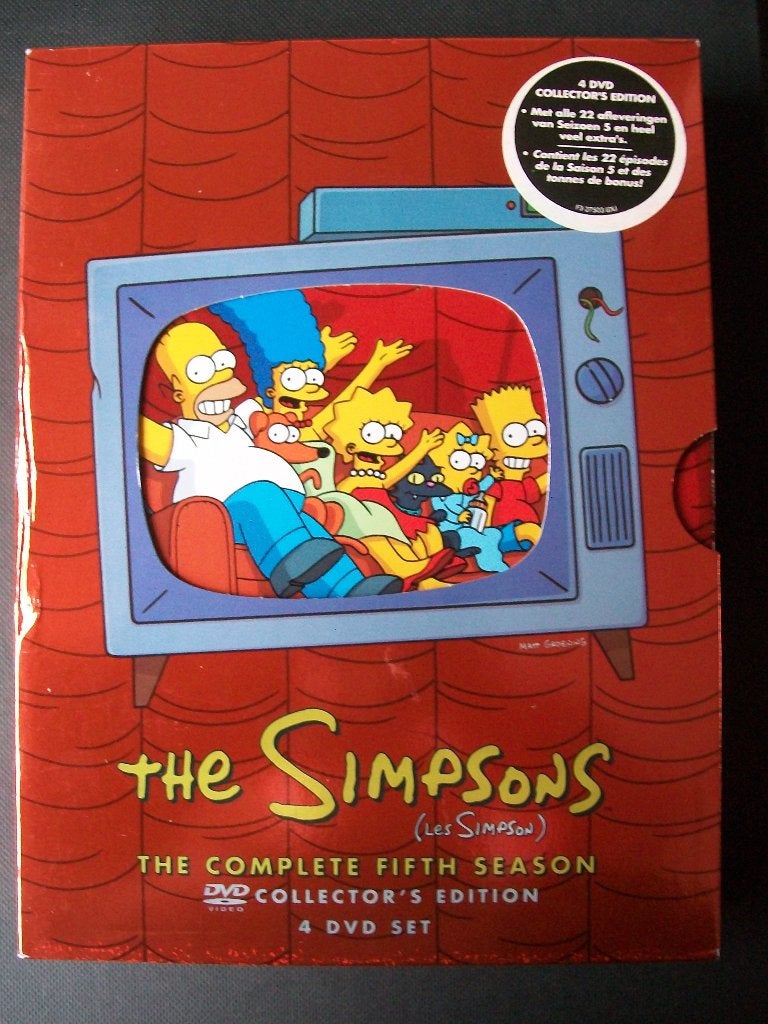 THE SIMPSONS (4-dvd) Box seizoen nr. 5 nog compleet nieuw, Tekenfilm, Verzenden, Alle leeftijden, Nederlands