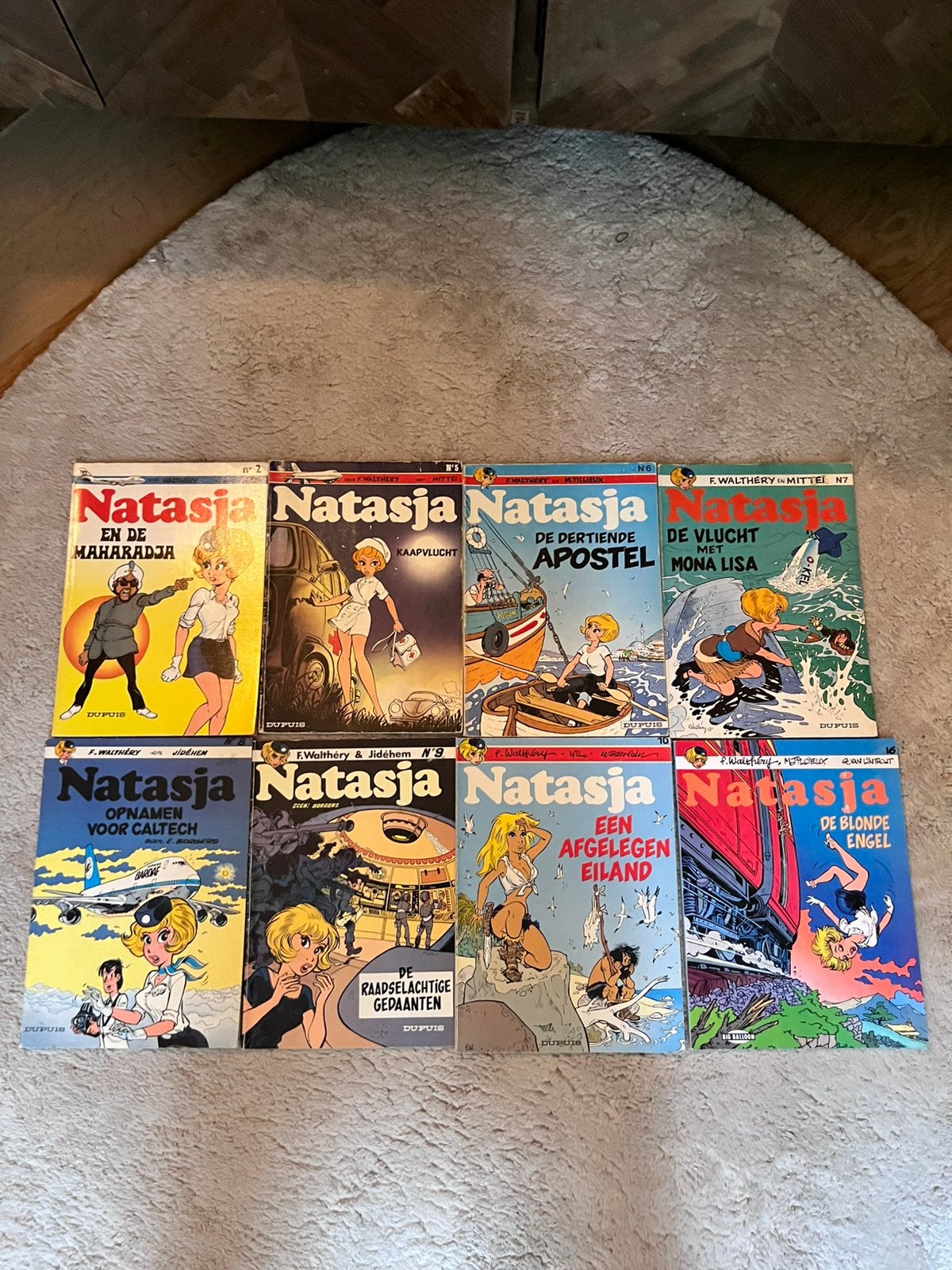 Natasja – 8 oudere albums – Walthéry – Dupuis – €35, Meerdere stripboeken, Ophalen of Verzenden, Gelezen