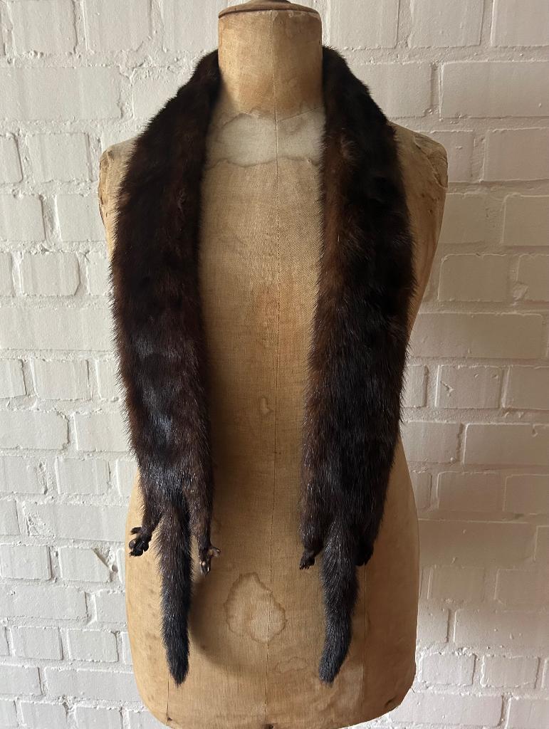 vintage sjaal bont - nerts, Kleding | Dames, Ophalen of Verzenden, Zo goed als nieuw, Maat 46/48 (XL) of groter, Sjaal