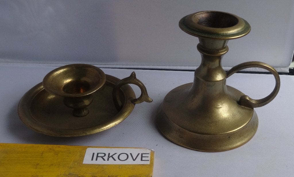 TWEE MOOIE BLAKERS KANDELAARS * Mooi Model *, Verzenden, Koper of Brons