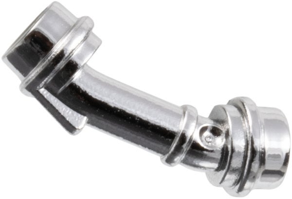 Lego Chrome Silver Minifigure, Weapon Lightsaber Hilt Angled, Gebruikt, Star Wars, Lego, Accessoire