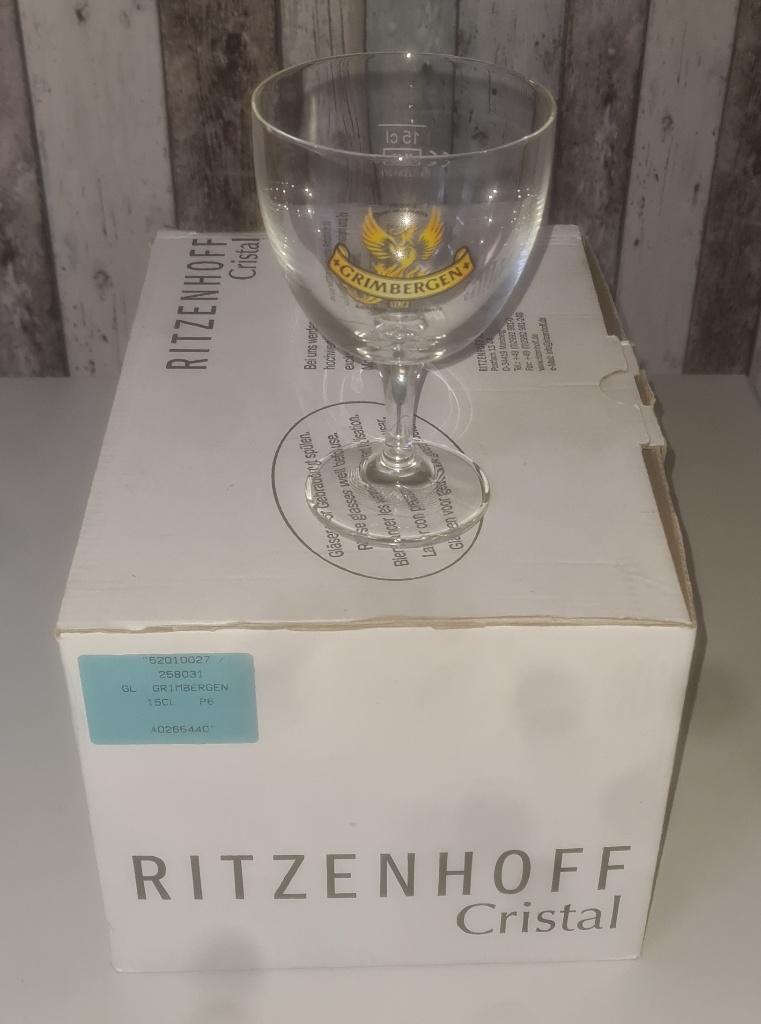 18 x Proefglaasjes Grimbergen 15 cl + 4 plankjes grimbergen, Verzamelen, Ophalen, Nieuw, Glas of Glazen, Overige merken