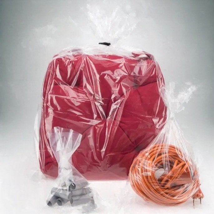 Transparant plastic zakken, Ophalen, Nieuw