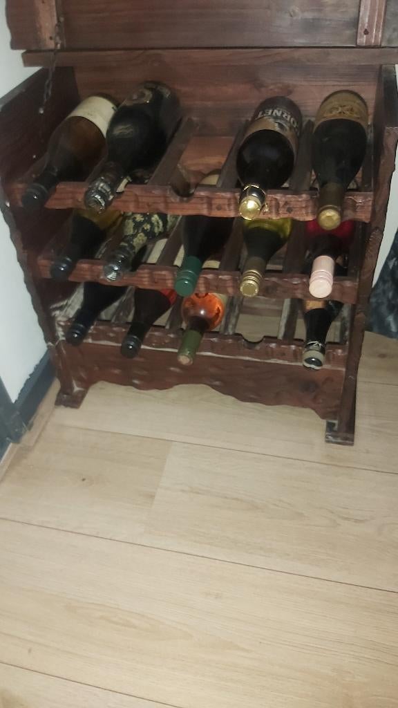 Wijnrek, Ophalen, Gebruikt, Hout, 5 tot 15 flessen