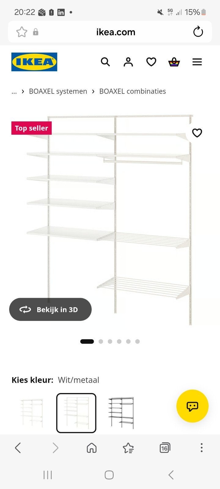 Ikea Boaxel inbouw kast, Ophalen of Verzenden, Zo goed als nieuw