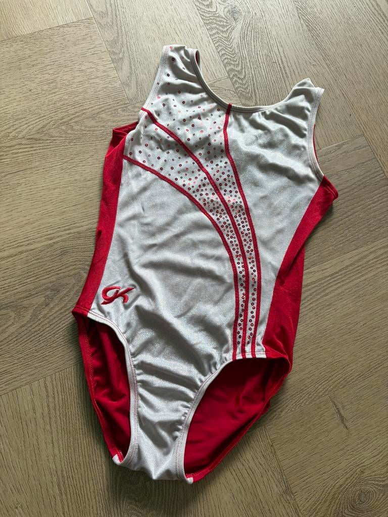 Turnpakje GK, Sport en Fitness, Turnen, Ophalen of Verzenden, Zo goed als nieuw, Rood, Turnpak(je)