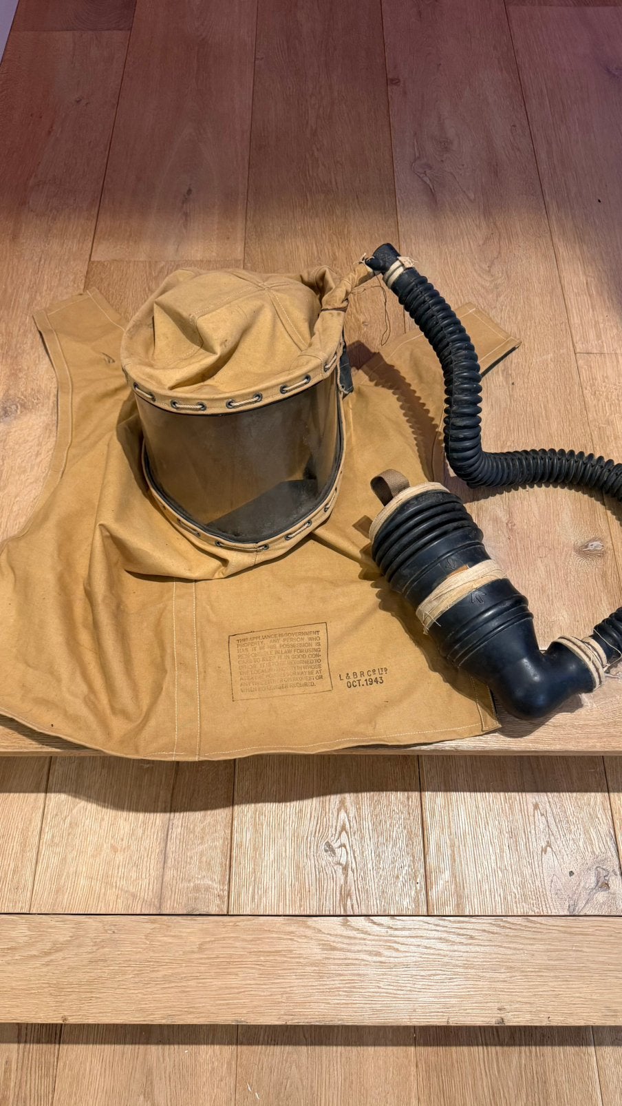 Zeldzame Britse WWII Hospital Respirator – compleet –okt1943, Ophalen of Verzenden, Engeland