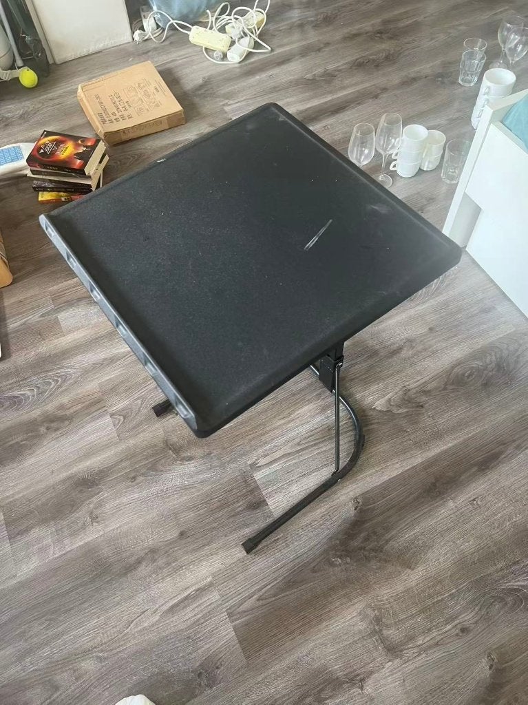 Opklapbare bedtafel / laptoptafel, Ophalen, Minder dan 55 cm, Gebruikt, Metaal of Aluminium