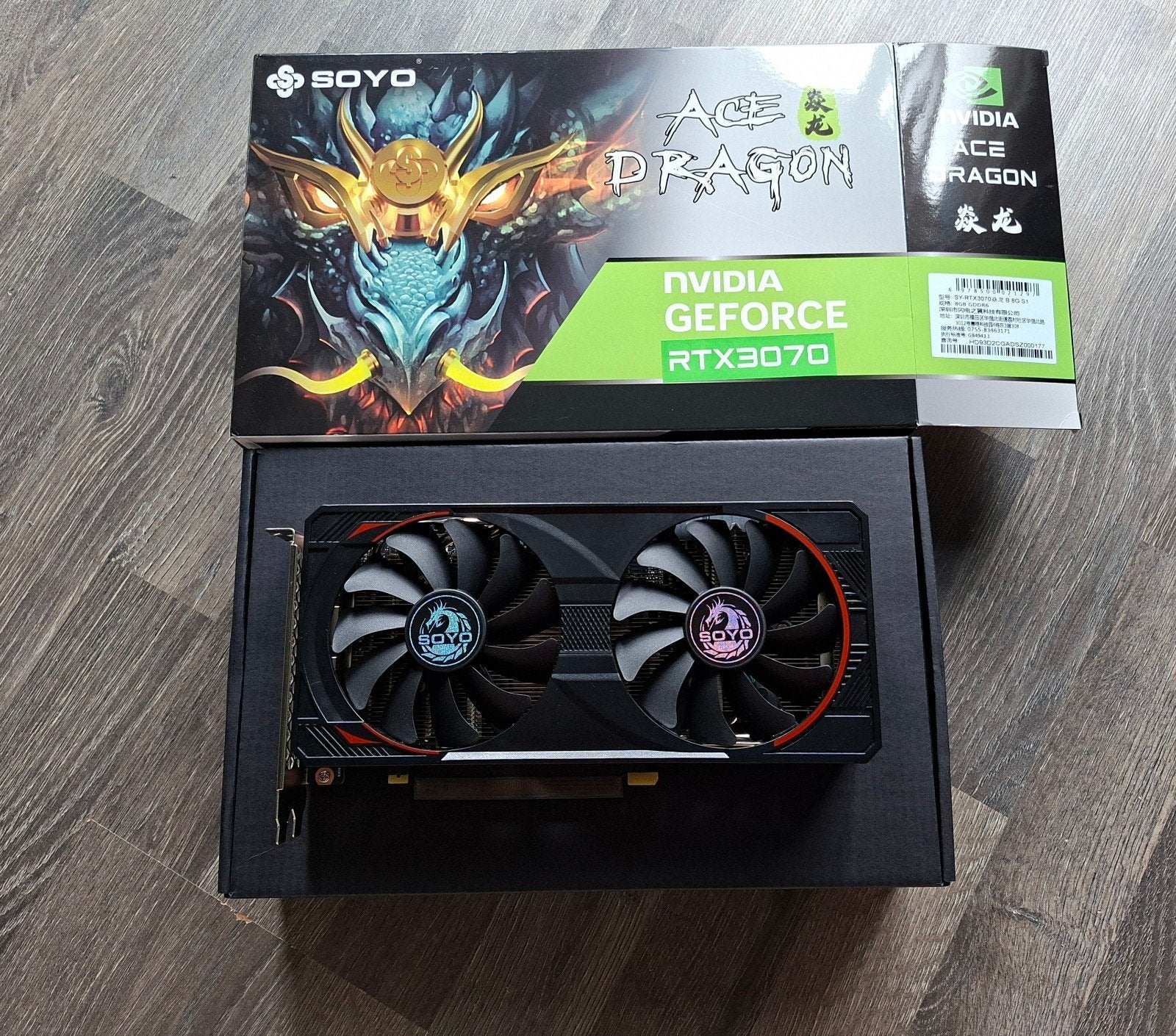 Soyo RTX 3070 8GB Videokaart - Nieuwstaat, Computers en Software, Videokaarten, GDDR6, PCI-Express 4, Ophalen of Verzenden, Zo goed als nieuw