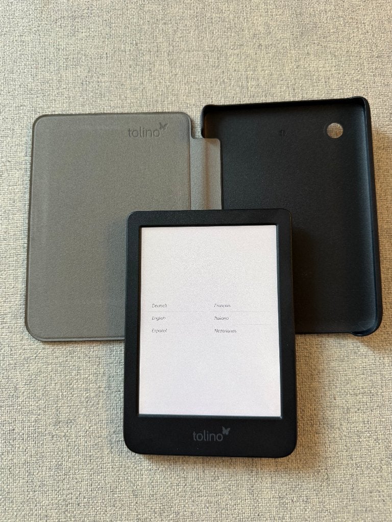E-Reader Tolino Shine Colour 1.gen 16GB + Cover, Gebruikt, 6 inch of minder, Ophalen of Verzenden, 16 GB of meer