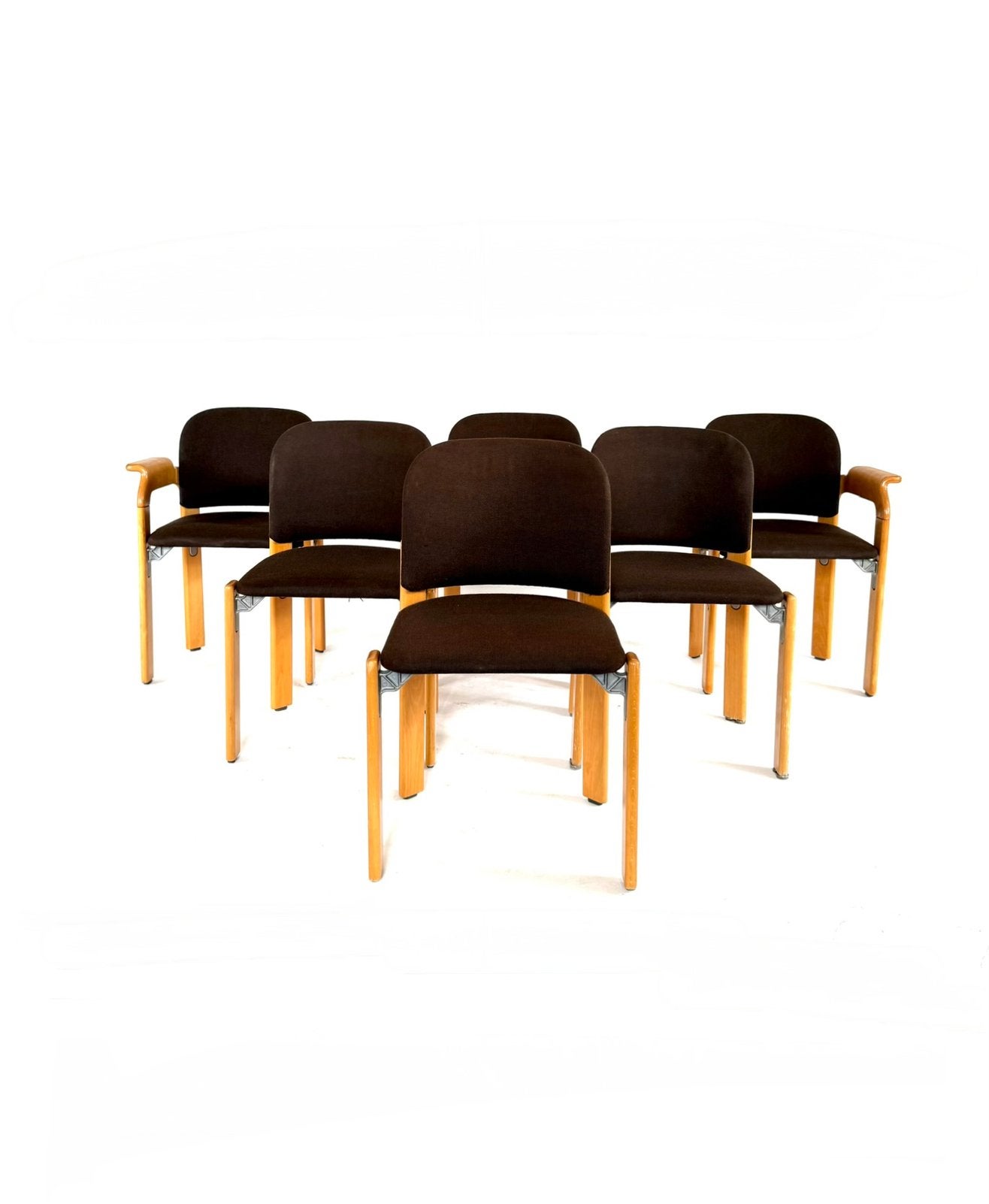 6x vintage eetkamerstoelen Bruno Rey, Dietiker ‘70, Huis en Inrichting, Hout, Kusch & Co, Ophalen of Verzenden, Vijf, Zes of meer stoelen