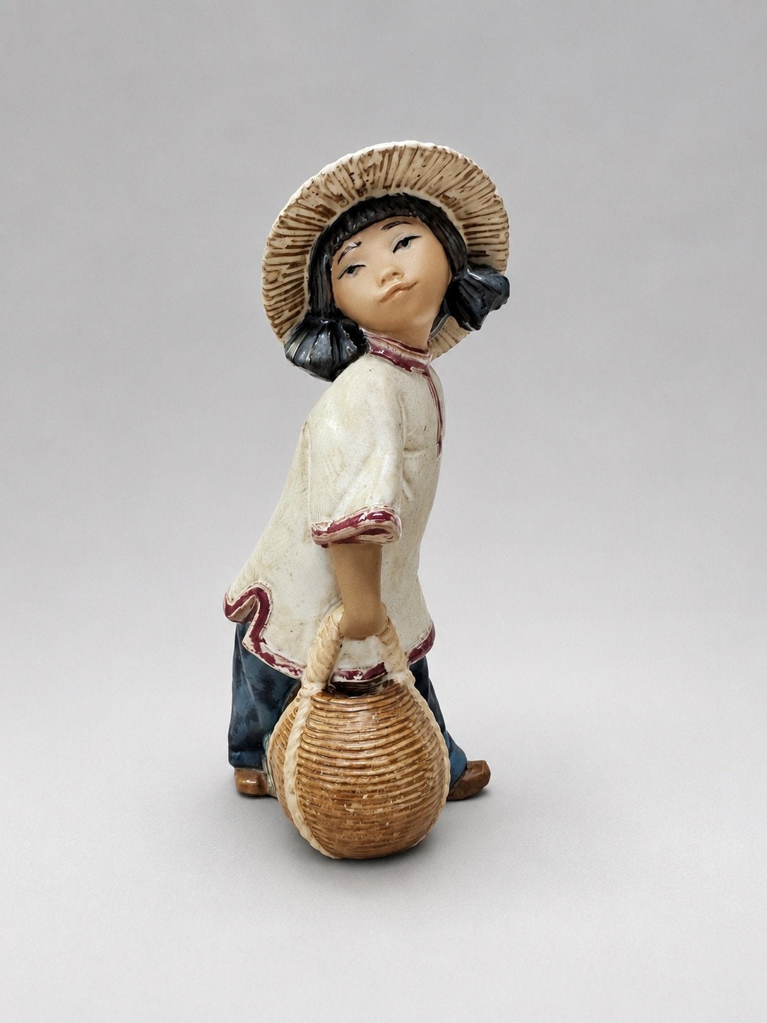 Lladró Gres “Chinese Girl Carrying Water Jars” 2152, Ophalen of Verzenden, Zo goed als nieuw
