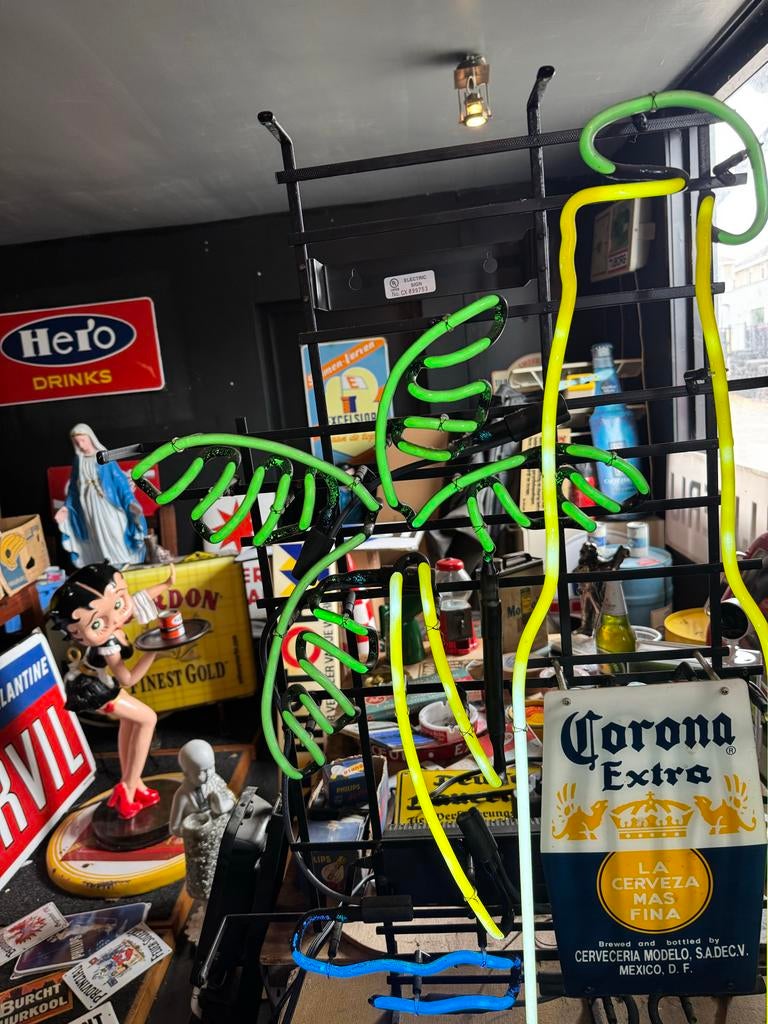 Corona Extra Neon Reclamebord - Palmboom & Fles, Ophalen