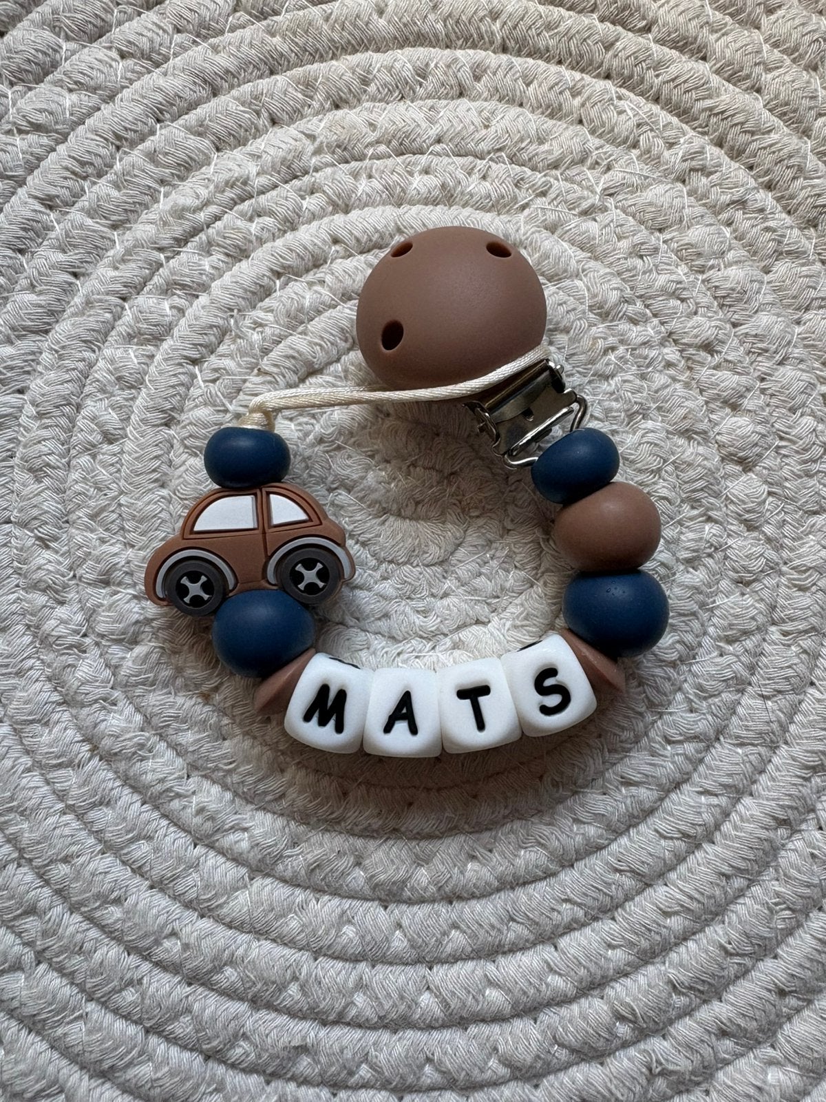 Speenkoord | Auto | Stoer | Baby | Zelf personaliseren, Verzenden, Nieuw, Kraamcadeau