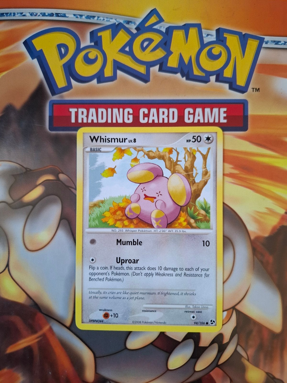 Whismur 94/106 DP Great Encounters pokemon kaart, Ophalen of Verzenden, Gebruikt, Losse kaart