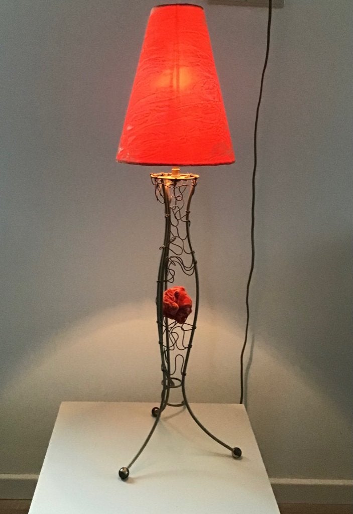 Demay lamp, Object, Ophalen of Verzenden, Rood, Metaal