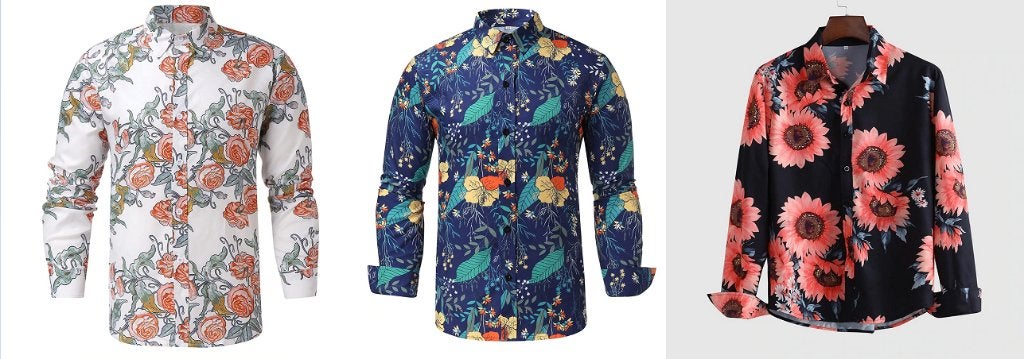 Heren bloemen overhemd (shirt hawaii bloem M L XL XXL XXXL), Verzenden, Nieuw, Meerkleurig, Overige halswijdtes