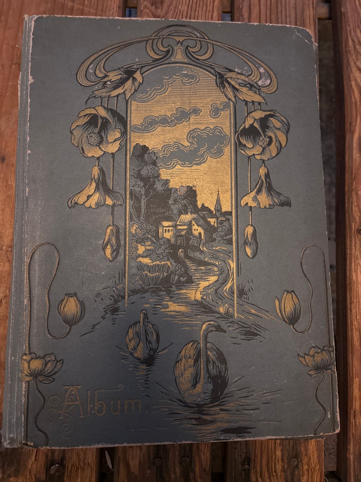 Antiek fotoalbum met 25 oude ansichtkaarten Enschede, Ophalen of Verzenden, Voor 1920, Ongelopen, Overijssel