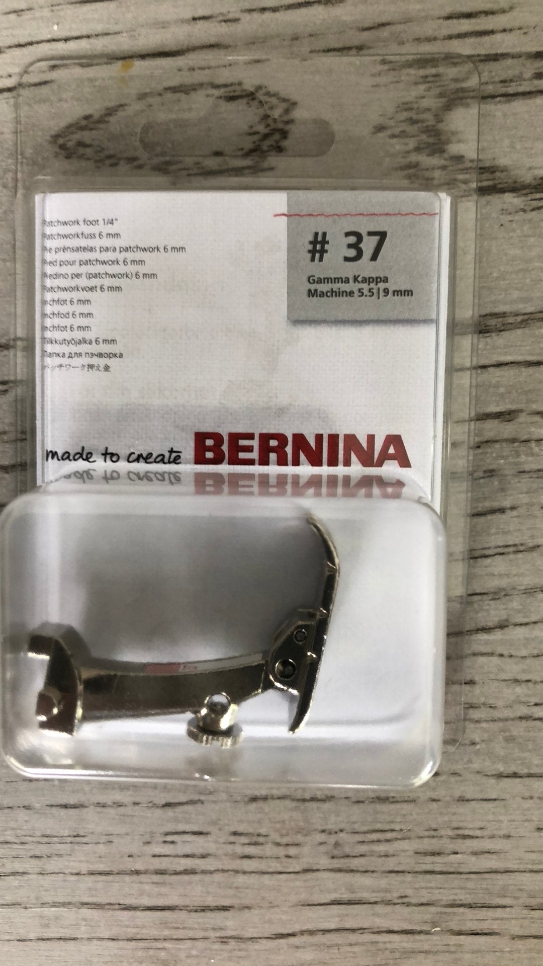 Bernina 1/4 inch patchwork  voet #37 5.5mm machines, Ophalen of Verzenden, Nieuw, Toebehoren, Bernina