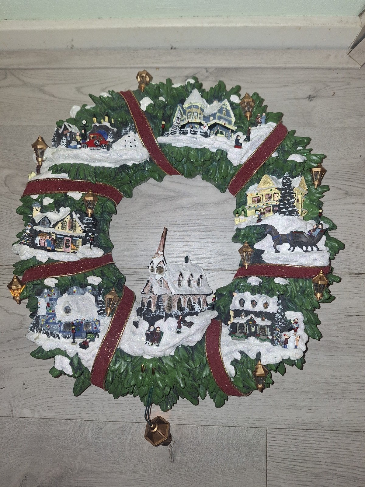 Thomas Kinkade kerstkrans., Ophalen of Verzenden