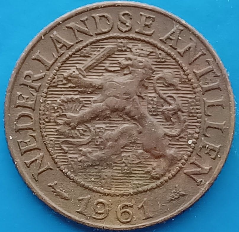 Nederlandse Antillen 1 cent 1961 - Juliana, Postzegels en Munten, Munten | Nederland, Verzenden, Koningin Juliana, 1 cent, Losse munt