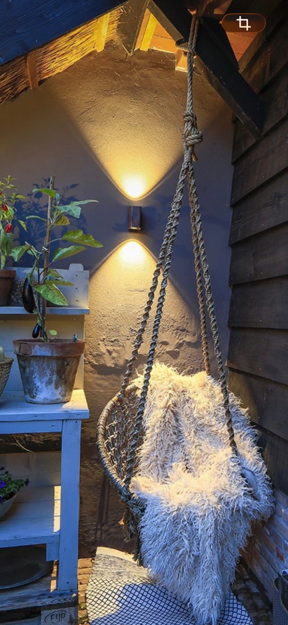in-lite ACE Wall verlichting roestkleurig met kabel, Overige materialen, Gebruikt, Verzenden, Minder dan 50 watt