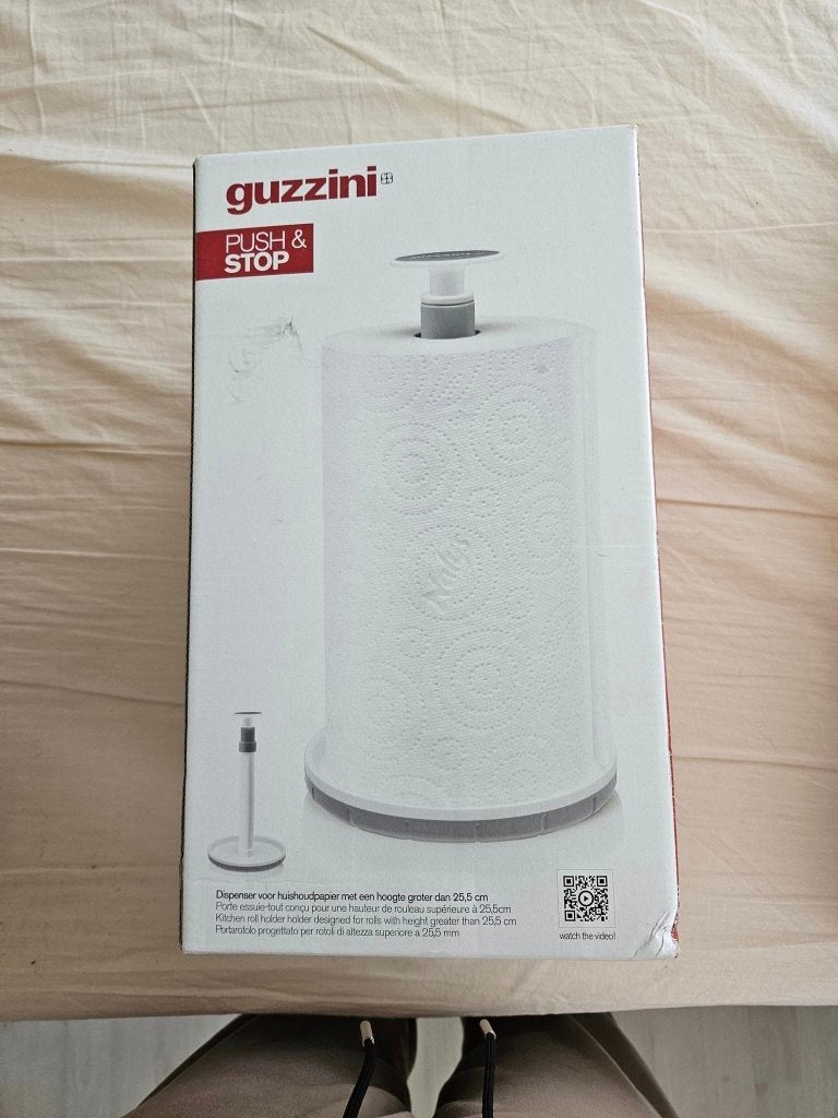 Guzzini Push & Stop Keukenrolhouder - Wit, Overige typen, Kunststof, Nieuw, Ophalen of Verzenden